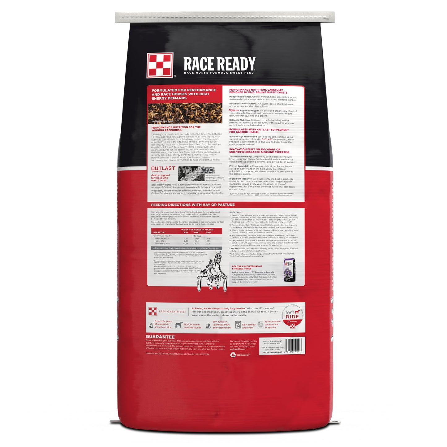 Back of Purina Race Ready Bag