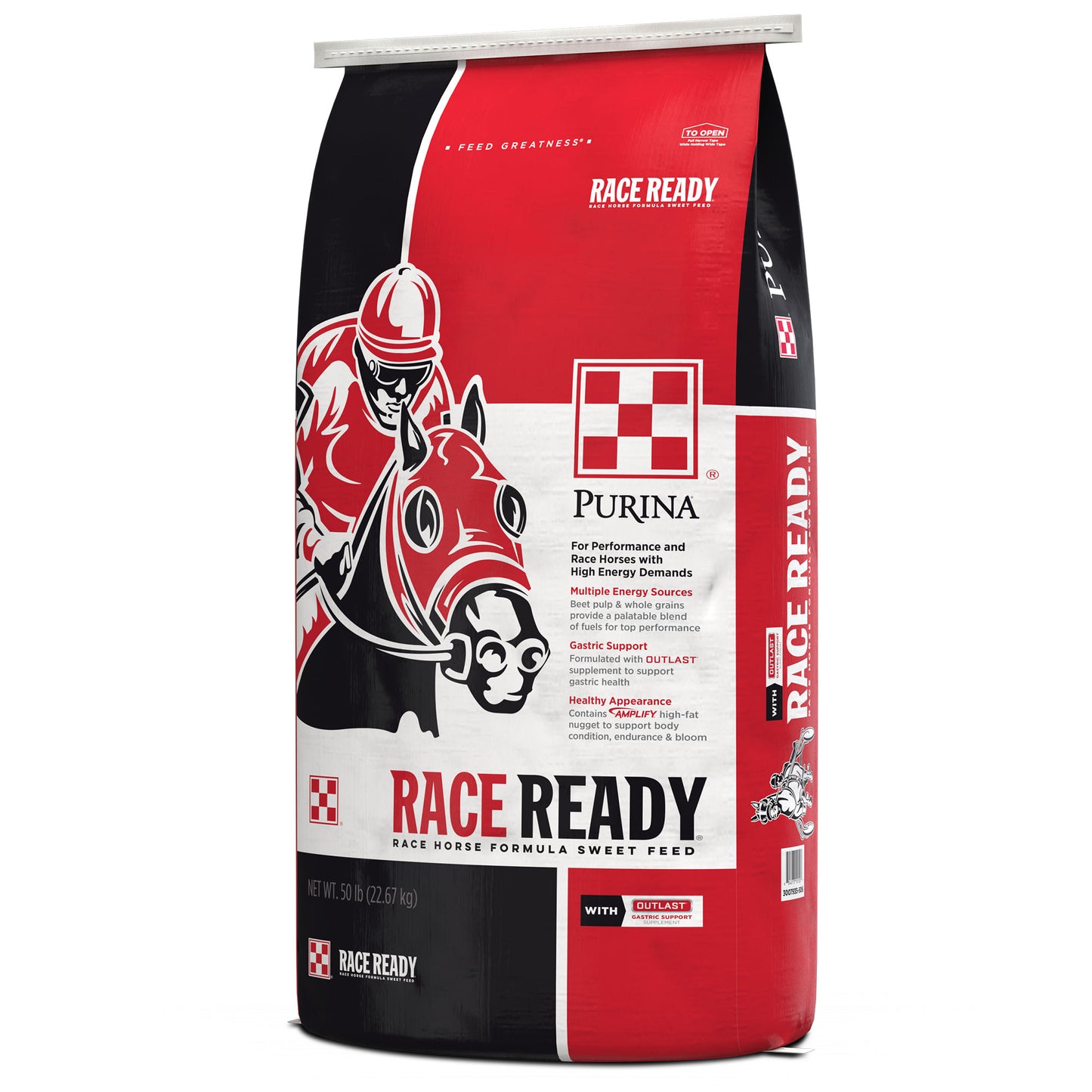 Right Angle of Purina Race Ready Bag
