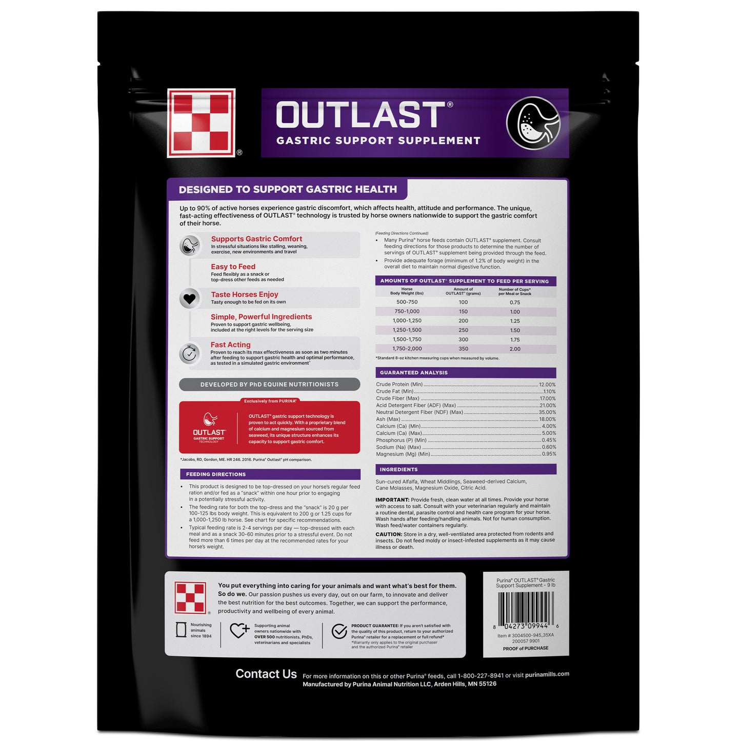 Purina® Outlast® Gastric Support Horse Supplement