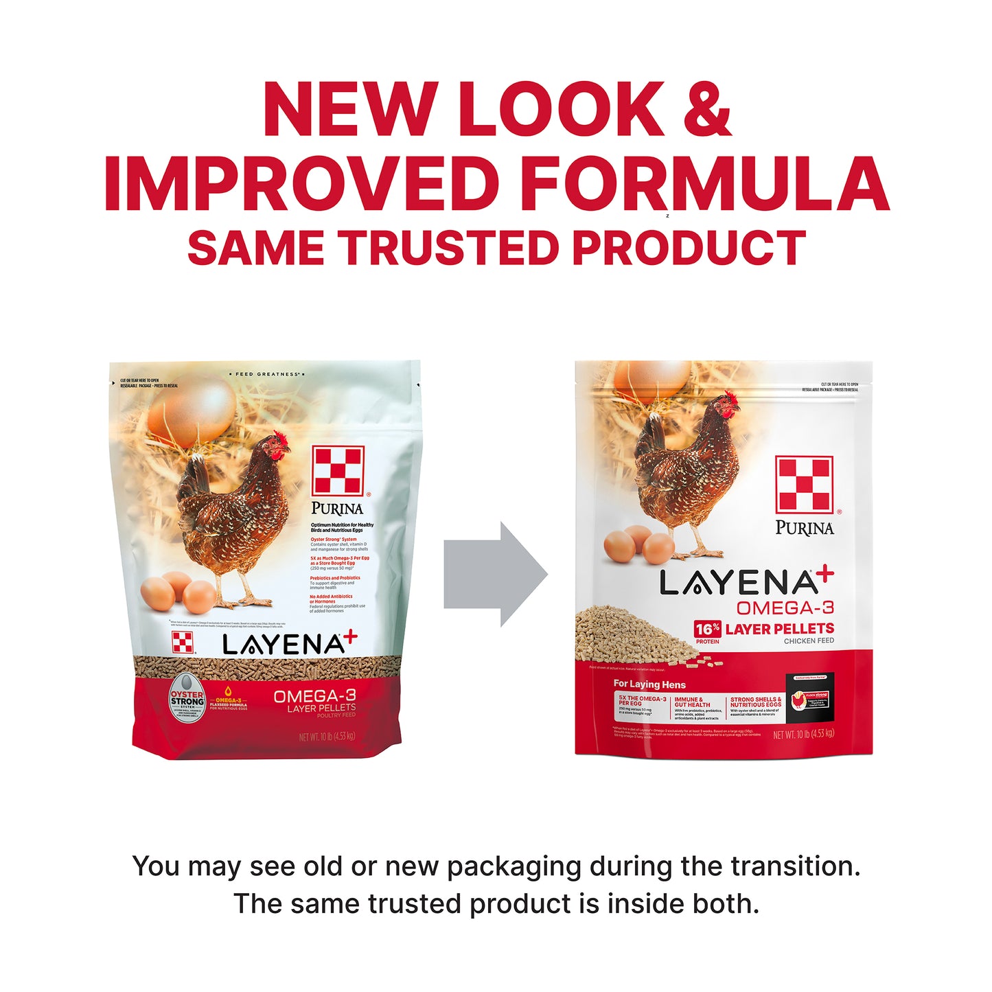 Purina® Layena®+ Omega-3 Chicken Feed Pellets