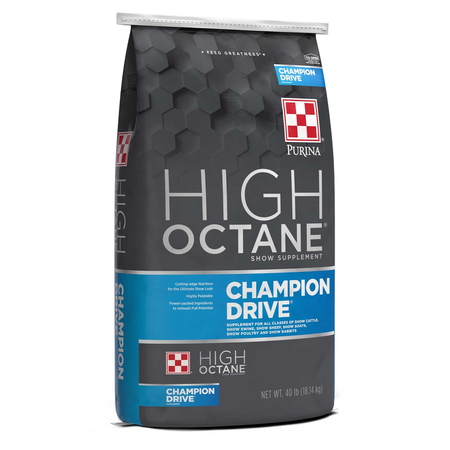 Left Angle of Champion Drive 40 pound Bag