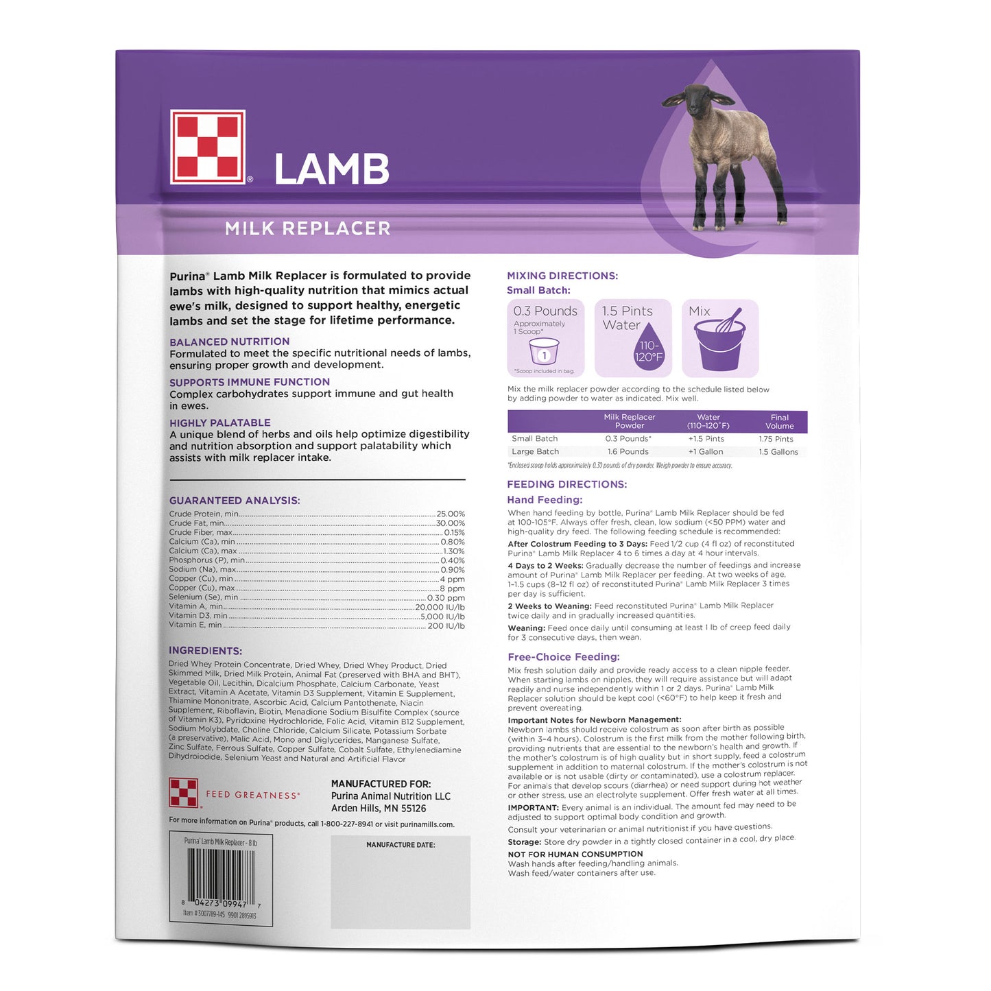 Purina® Lamb Milk Replacer