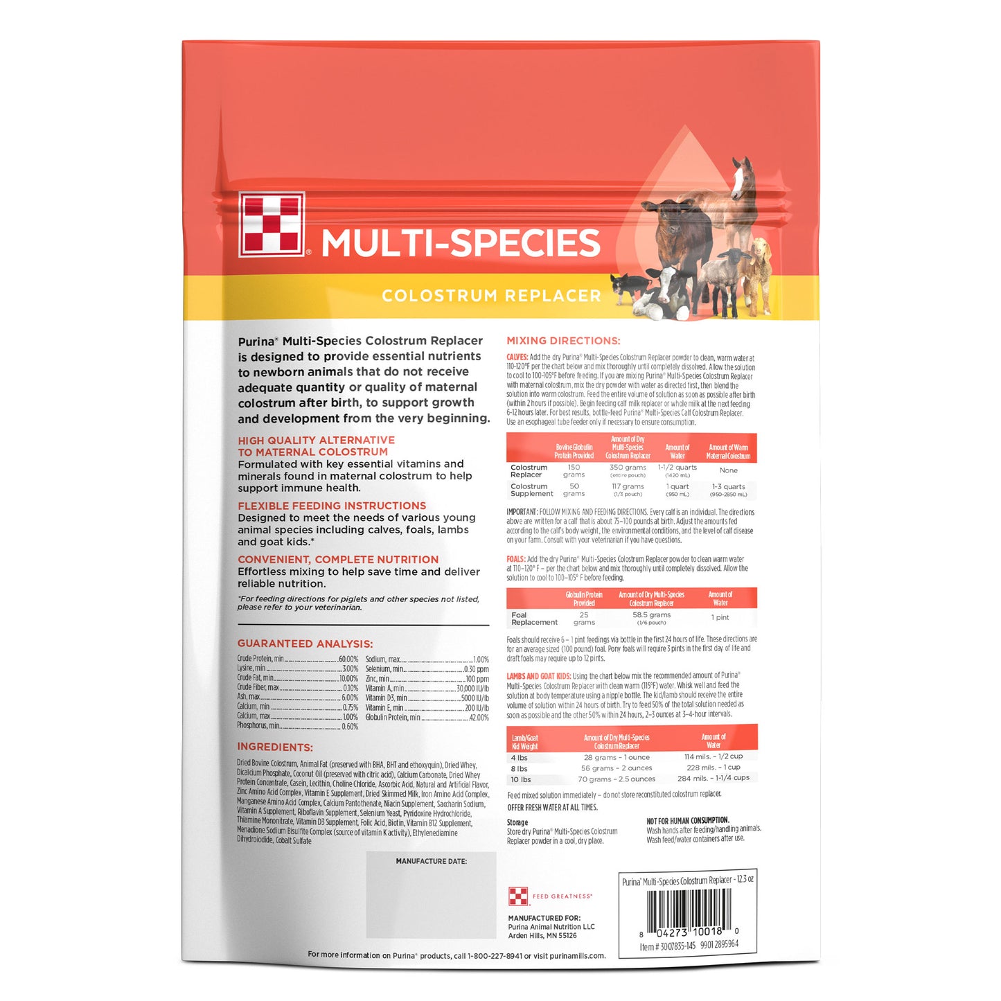 Purina® Multi-Species Colostrum Replacer