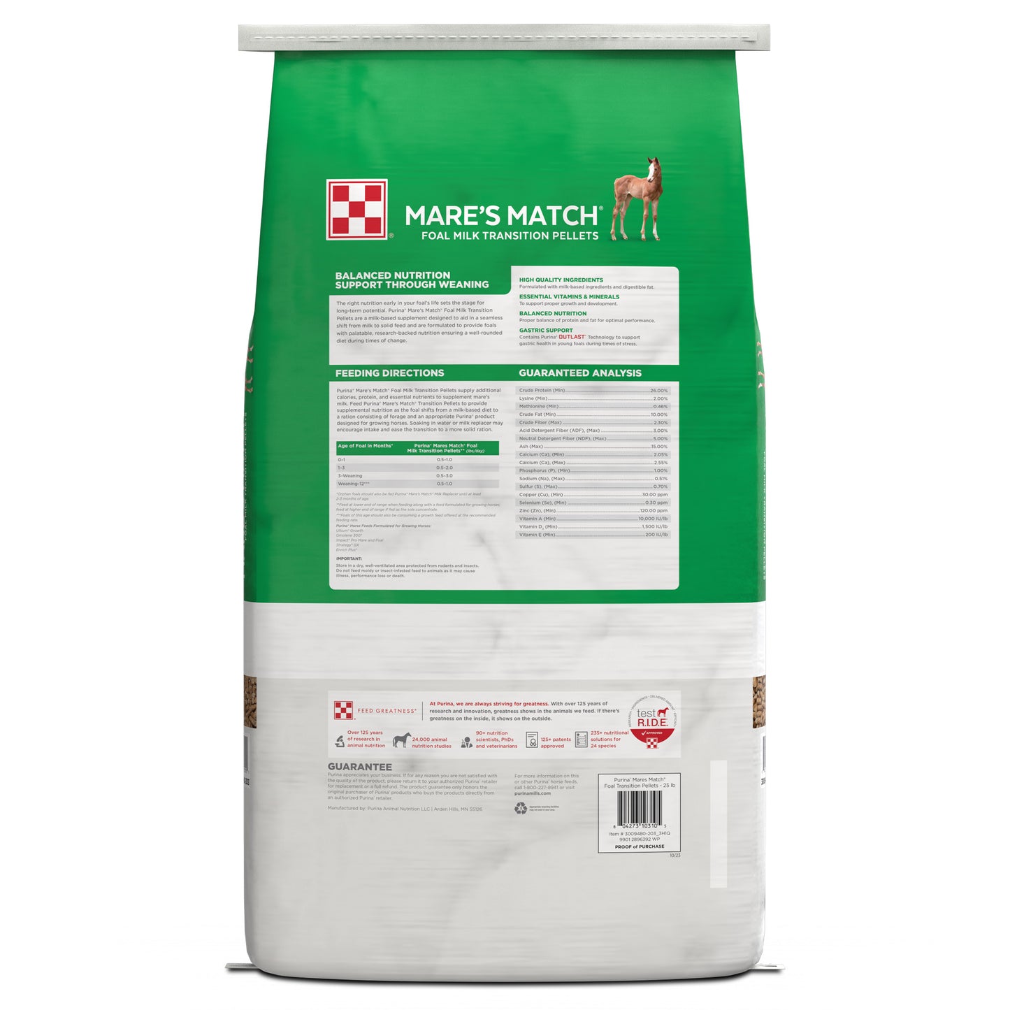 Purina® Mare's Match® Foal Milk Transition Pellets