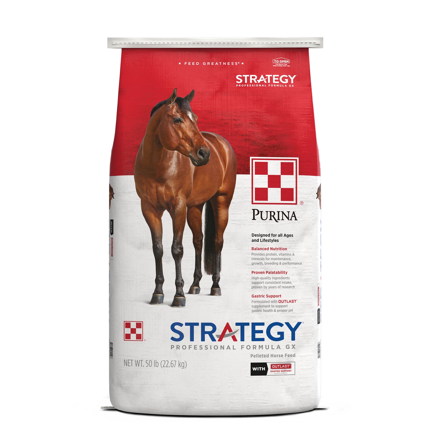 Front Purina Strategy GX Professional Formula 50 Pound Bag