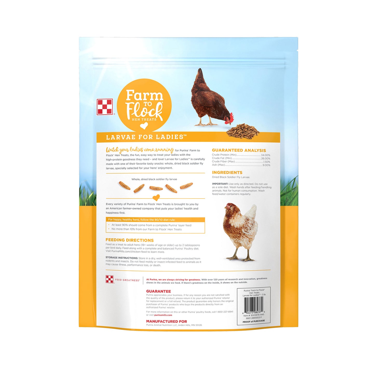 Farm to Flock Back of Bag