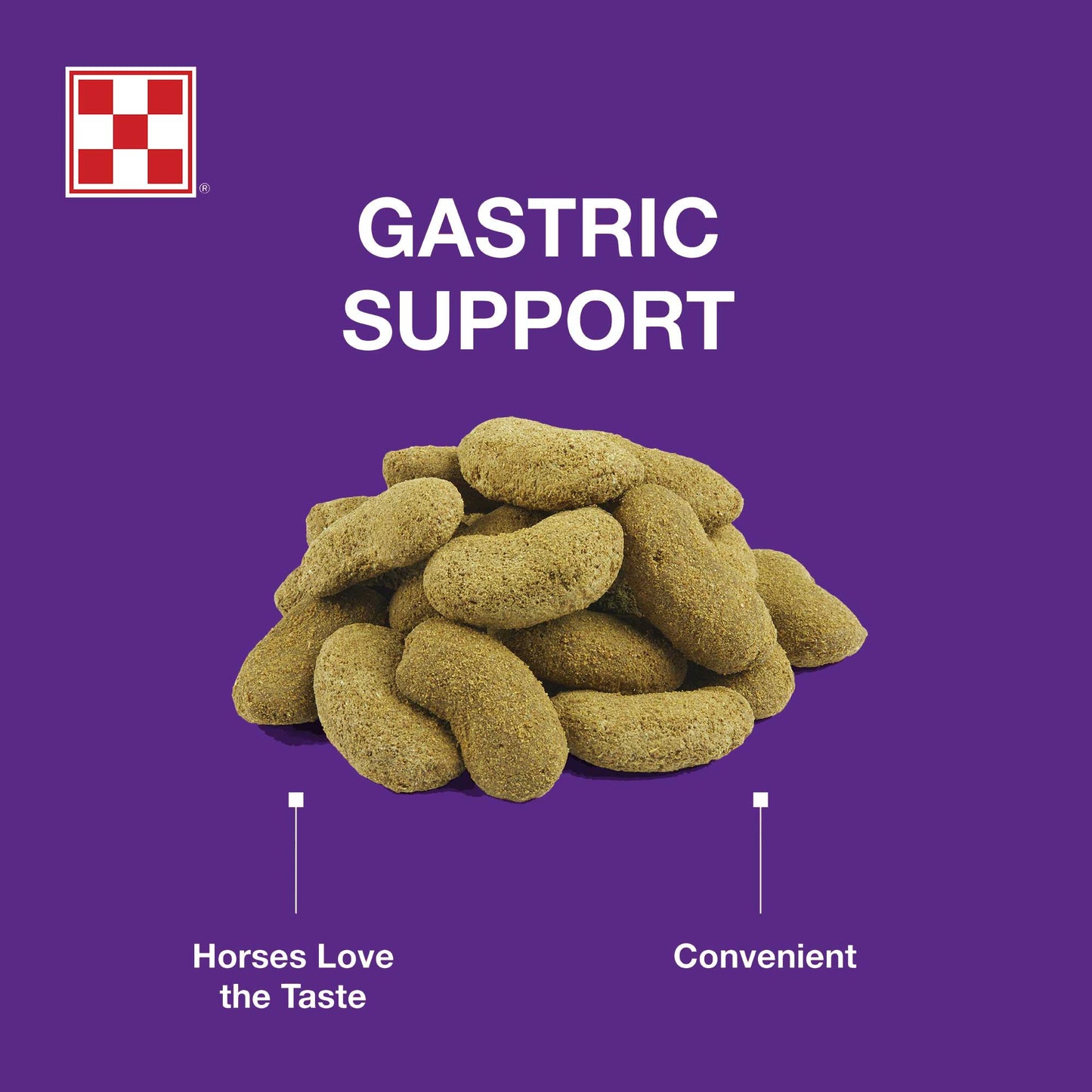 The treats in pile on a purple background