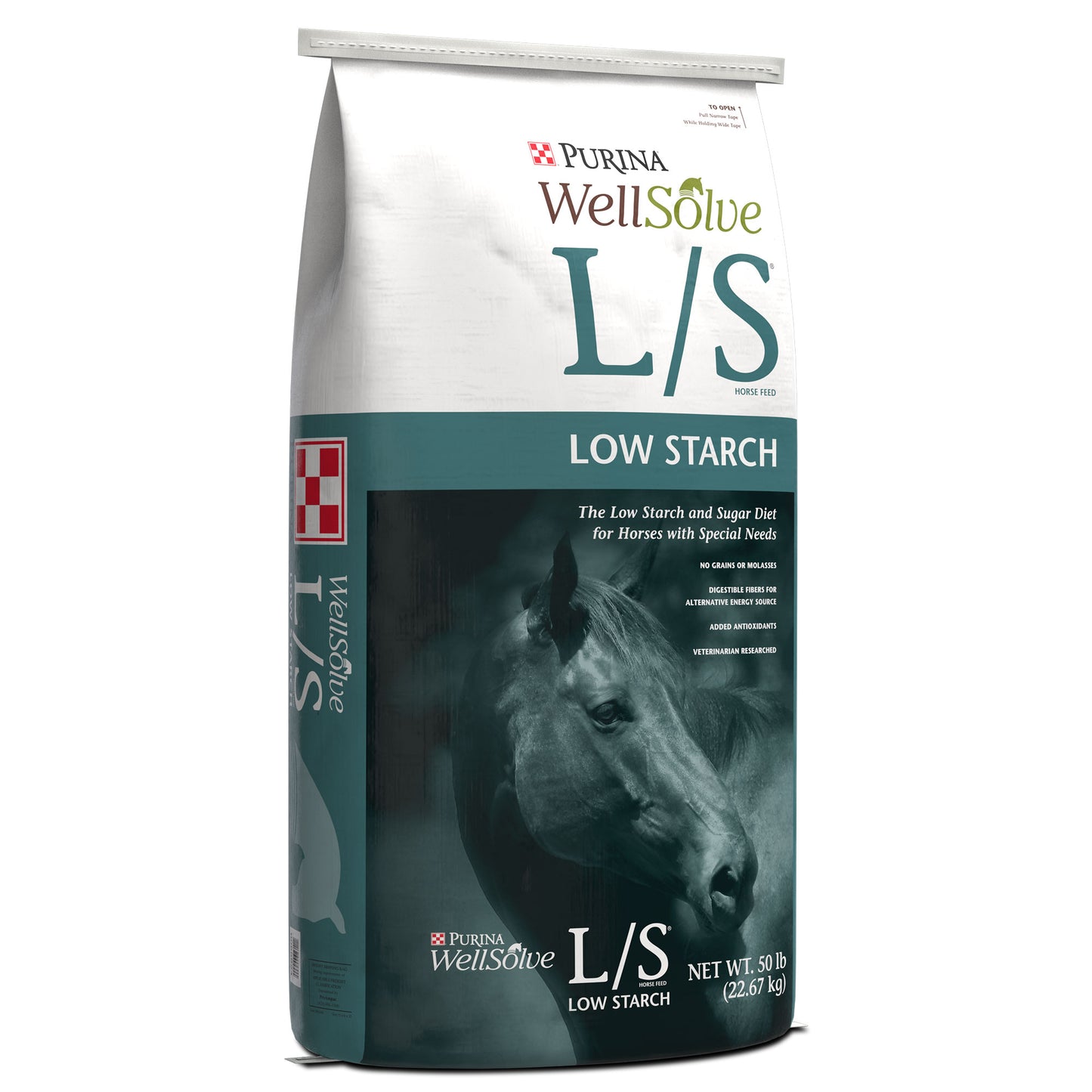 Left angle of Purina Wellsolve W/C 40 Pound Bag
