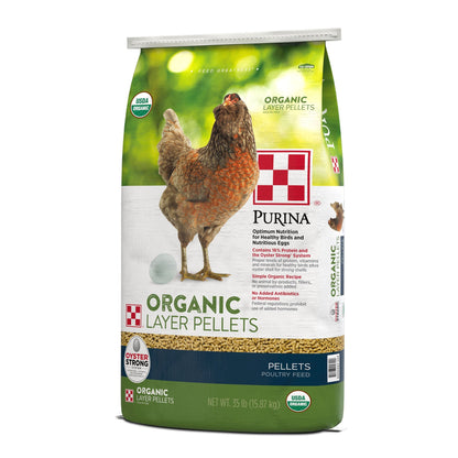 Right angle of Purina Organic Layer Pellets 35 Pound Bag