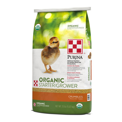 Right angle of Purina Organic Starter/Grower 35 Pound Bag