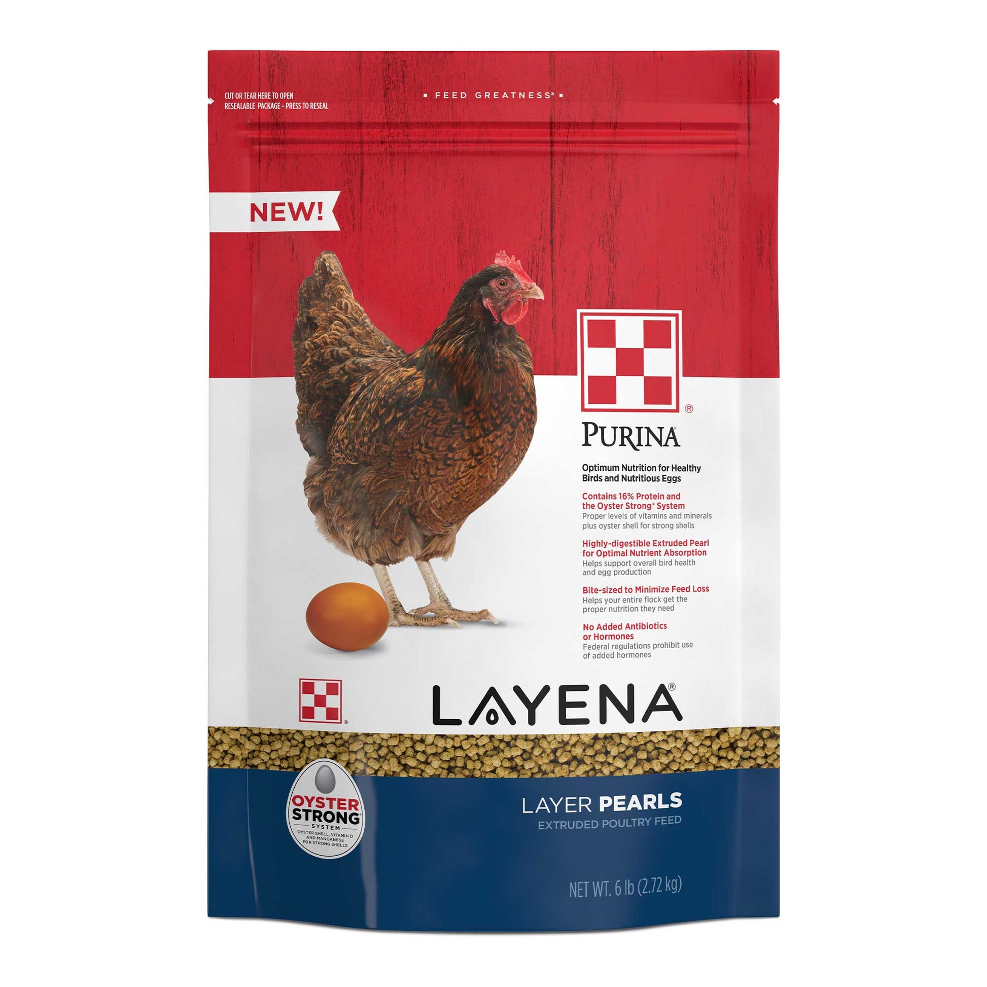 Front of Purina Layena 6 Pound Pouch