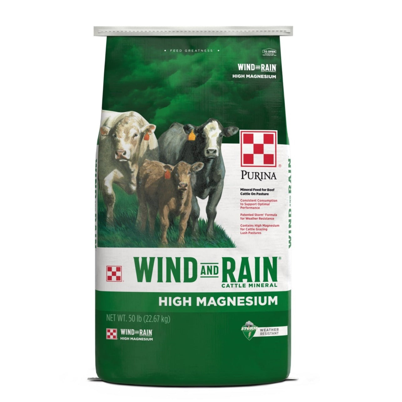 Purina® Wind & Rain® Storm® Hi-Mag 4 Complete Cattle Mineral Front