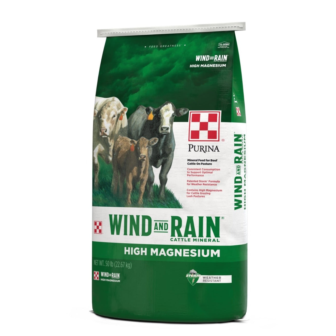 Purina® Wind & Rain® Storm® Hi-Mag 4 Complete Cattle Mineral Right angle
