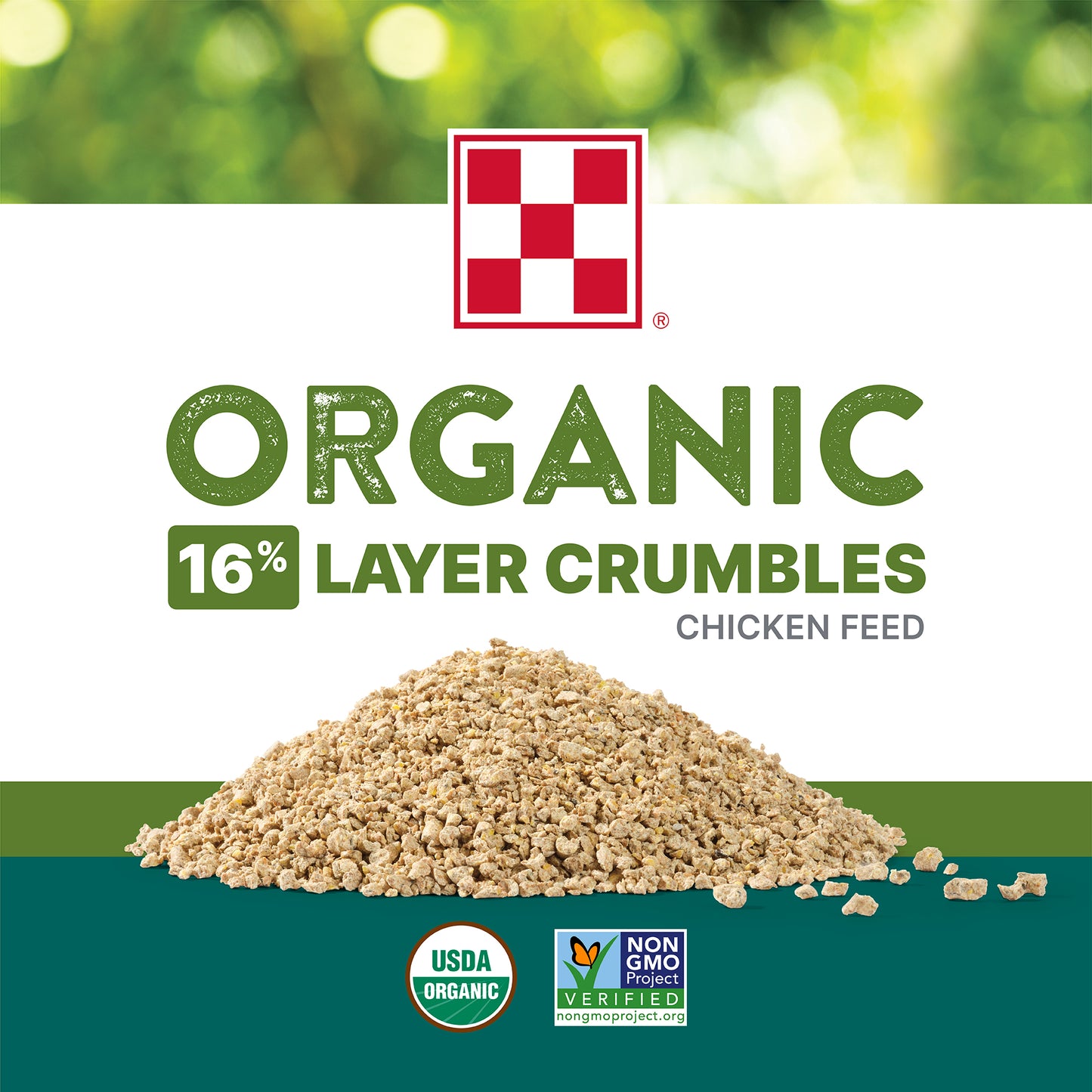 Purina® Organic Layer Crumbles Chicken Feed