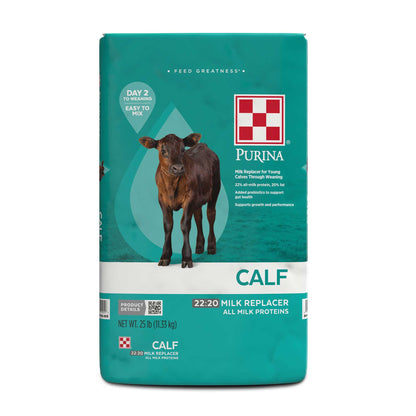 Front of Purina Calf Milk Replacer 25 Pound Bag