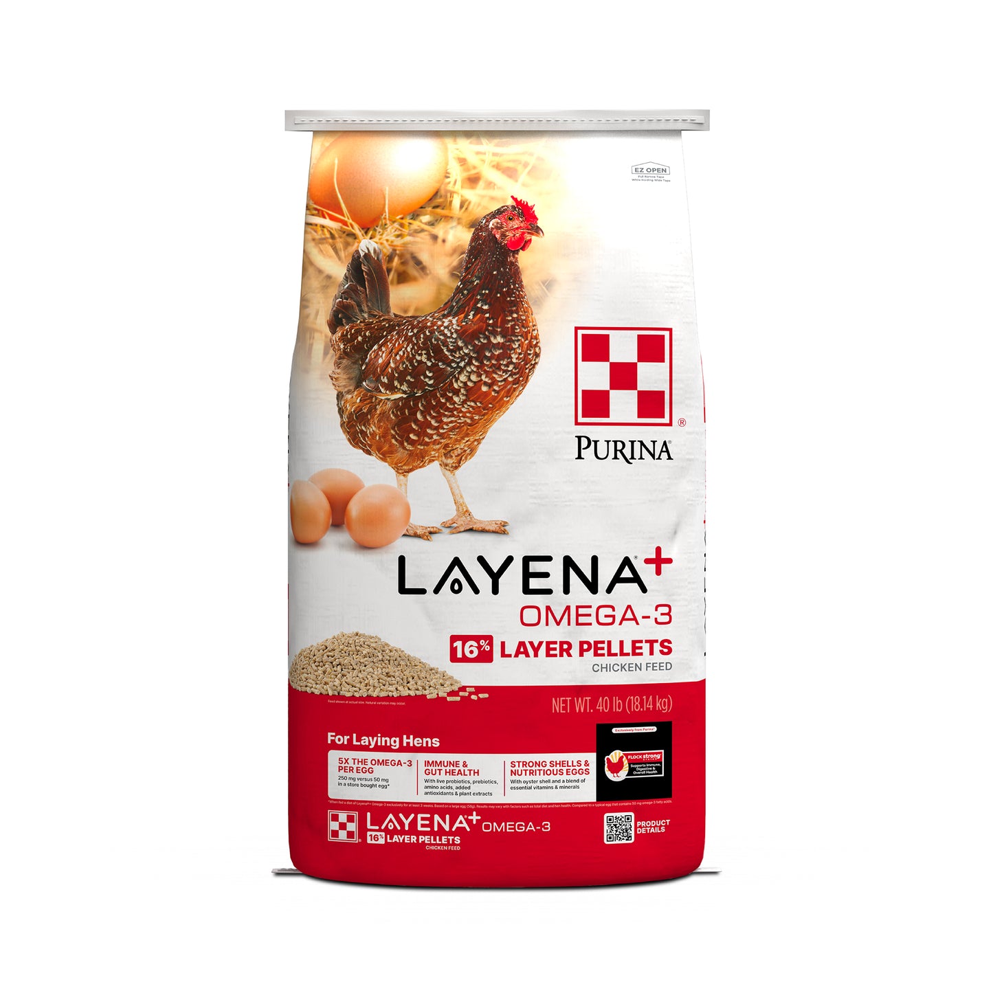 Purina® Layena®+ Omega-3 Chicken Feed Pellets