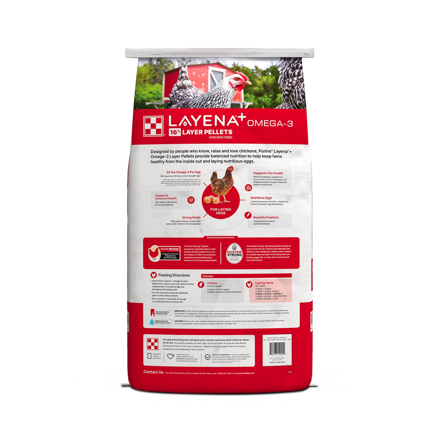 Purina® Layena®+ Omega-3 Chicken Feed Pellets