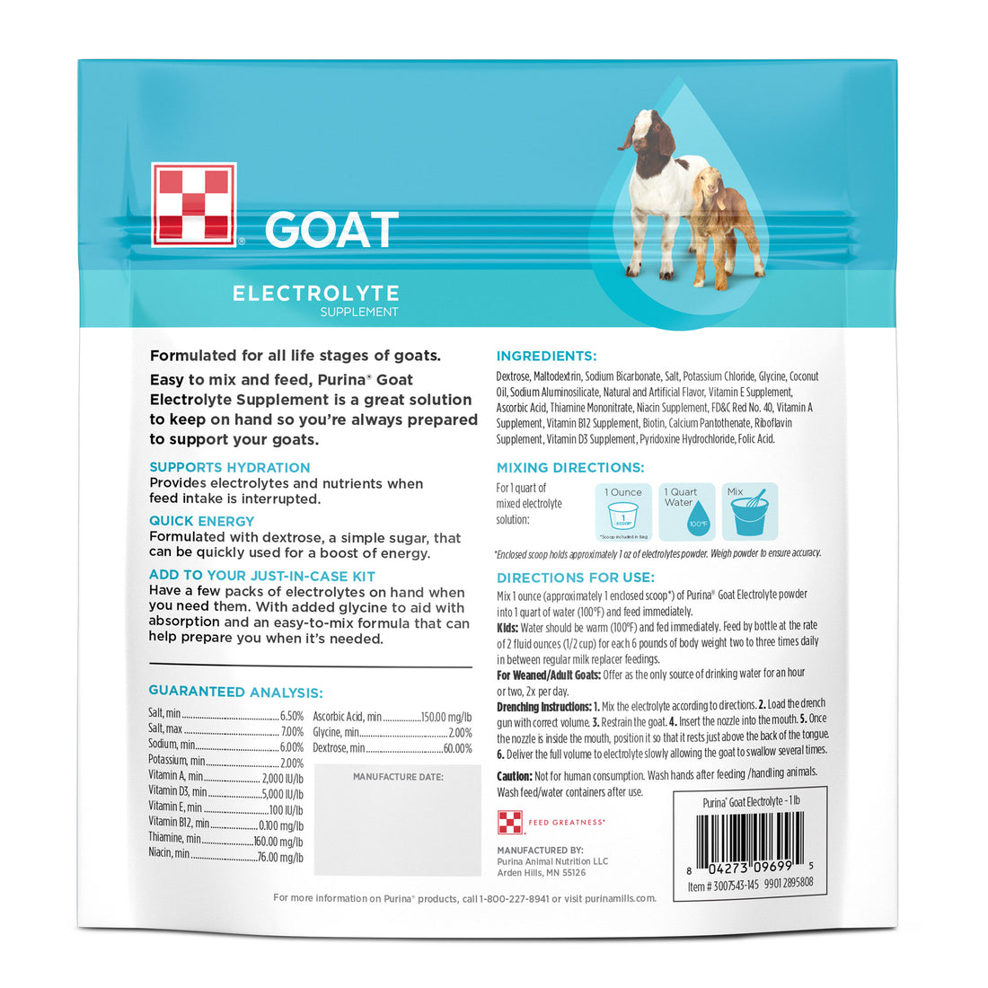 Purina® Goat Electrolyte | Electrolytes for Goats | Ship to Home ...