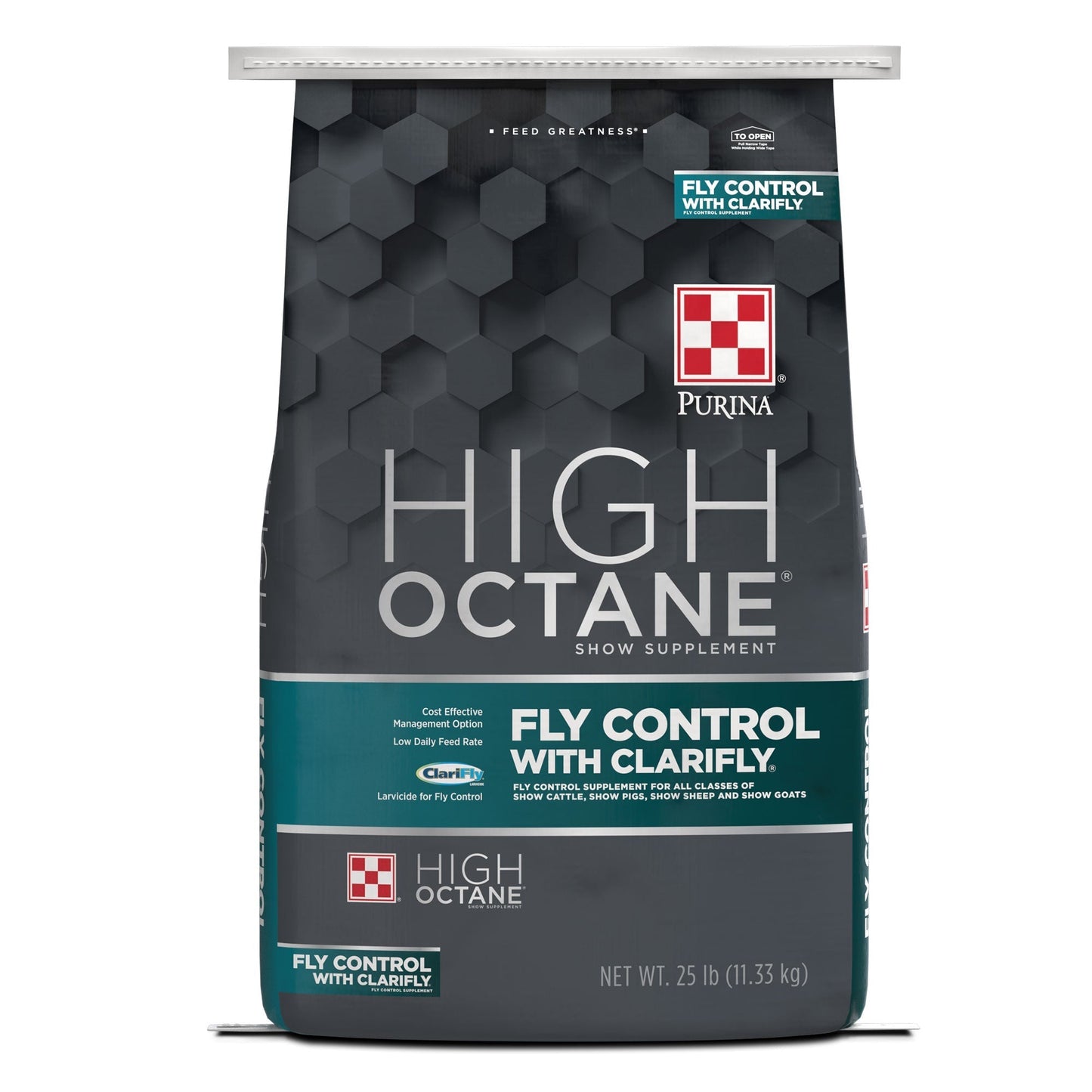 Front of Purina® High Octane® Fly Control Supplement with ClariFly®