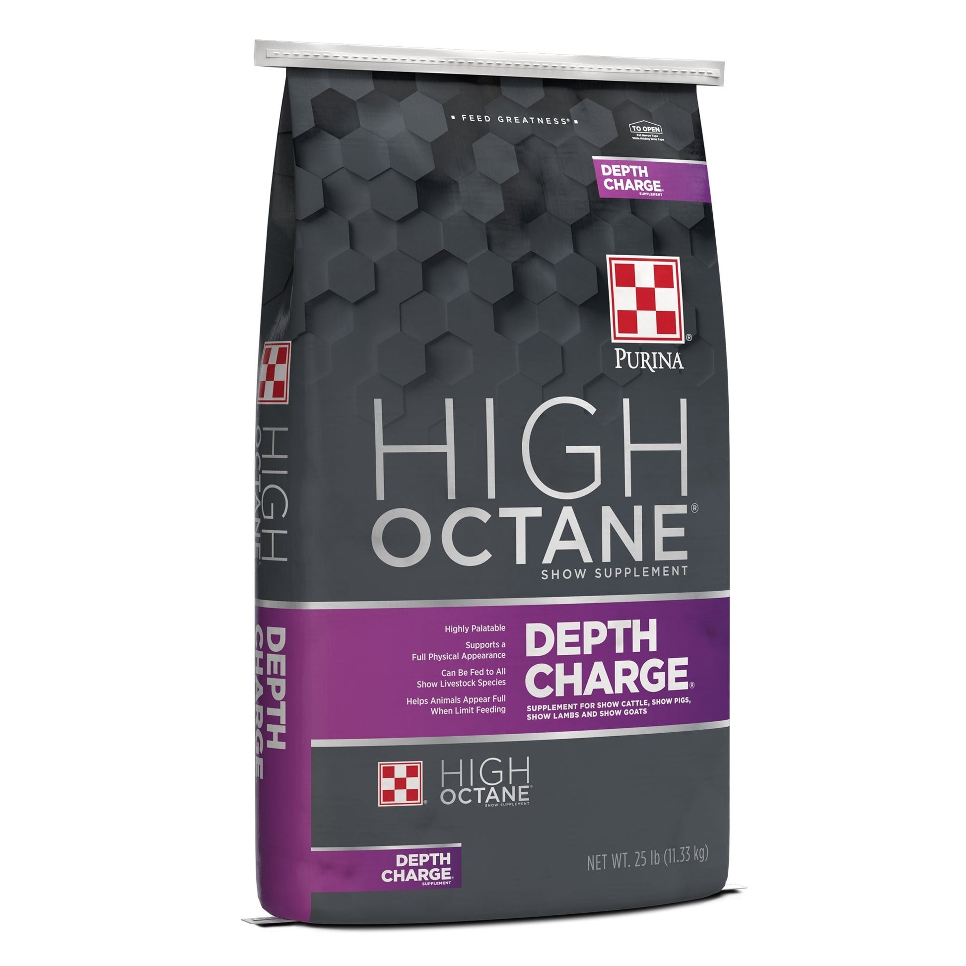 Left angle of Purina® High Octane® Depth Charge® Show Supplement