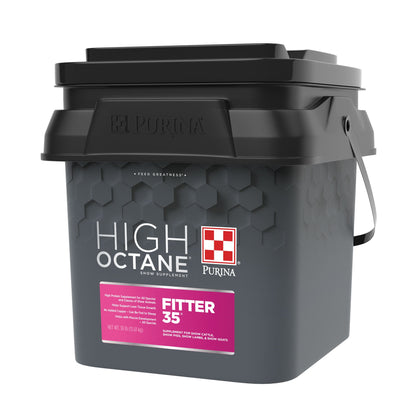 Right angle of Purina High Octane Fitter 35 Show Supplement