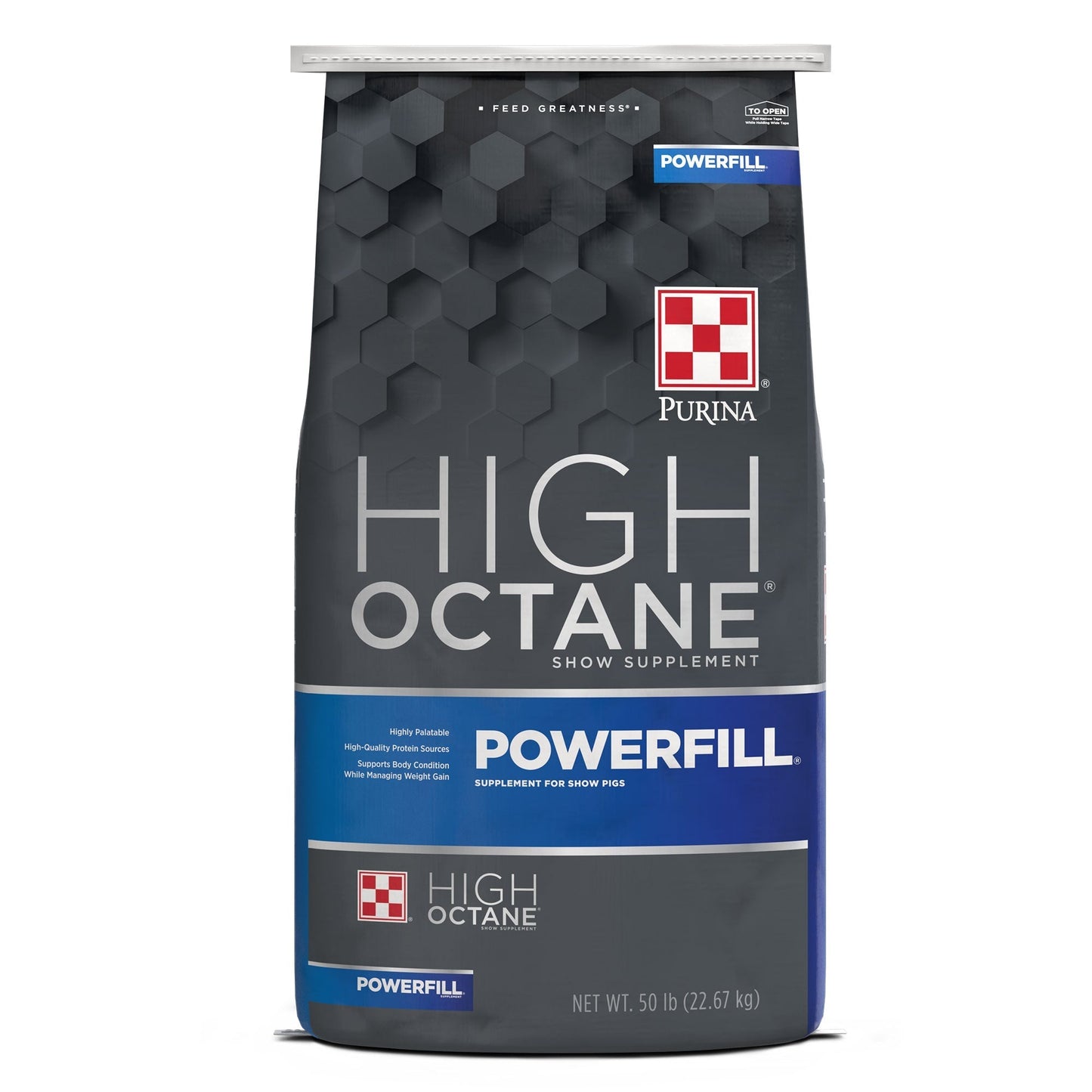 Front of Purina High Octane PowerFill Show Supplement