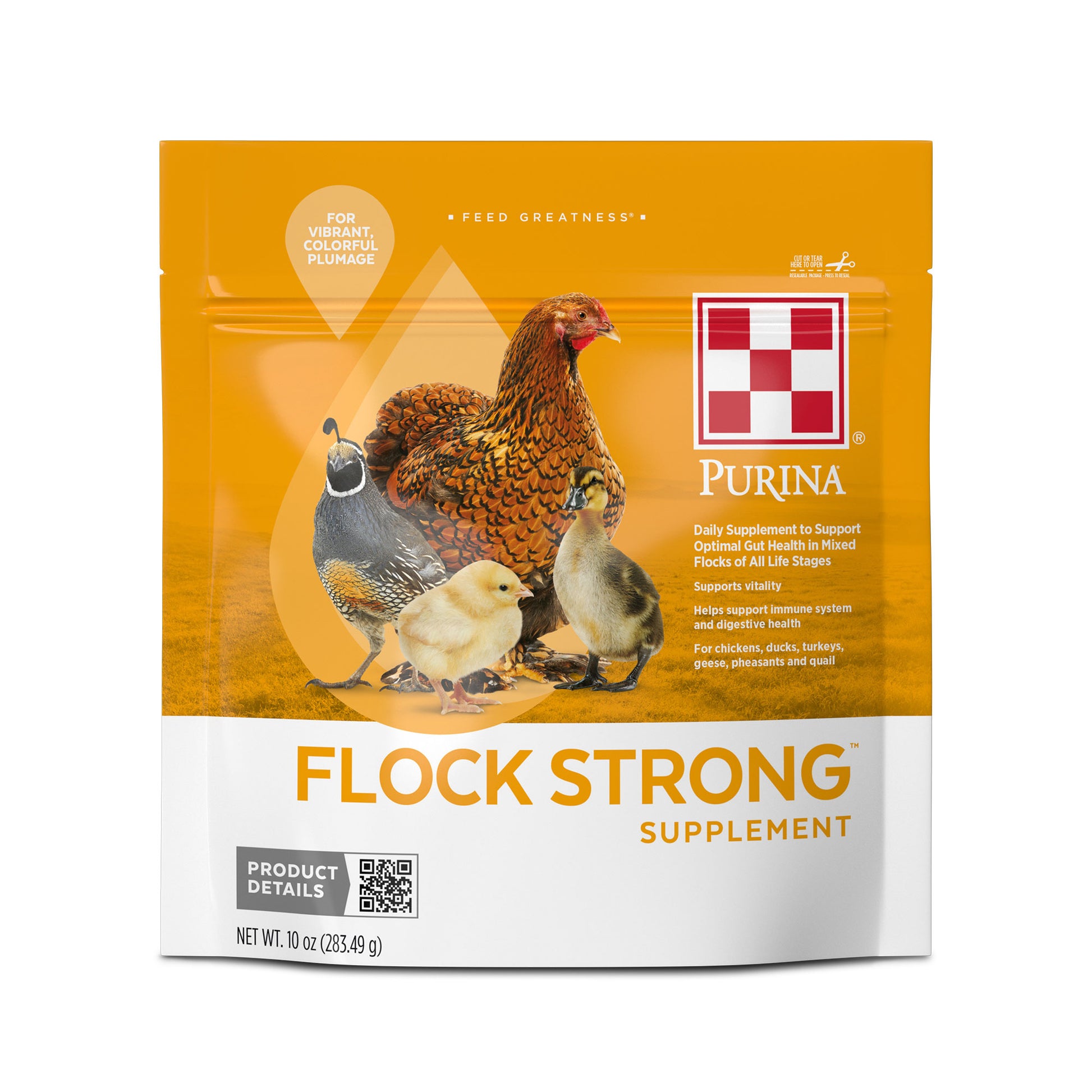 Front of the Flock strong Supplement Bag