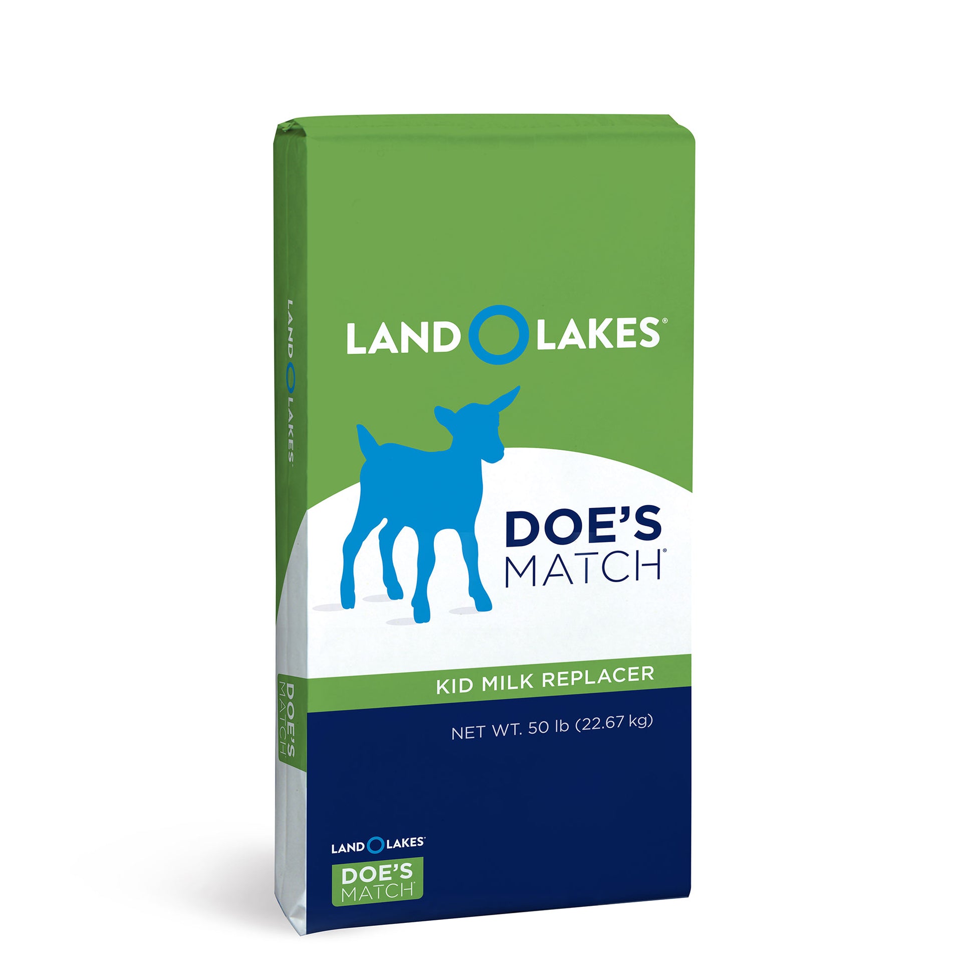 LAND O LAKES Doe's Match Kid Milk Replacer 50 Pound feed bag