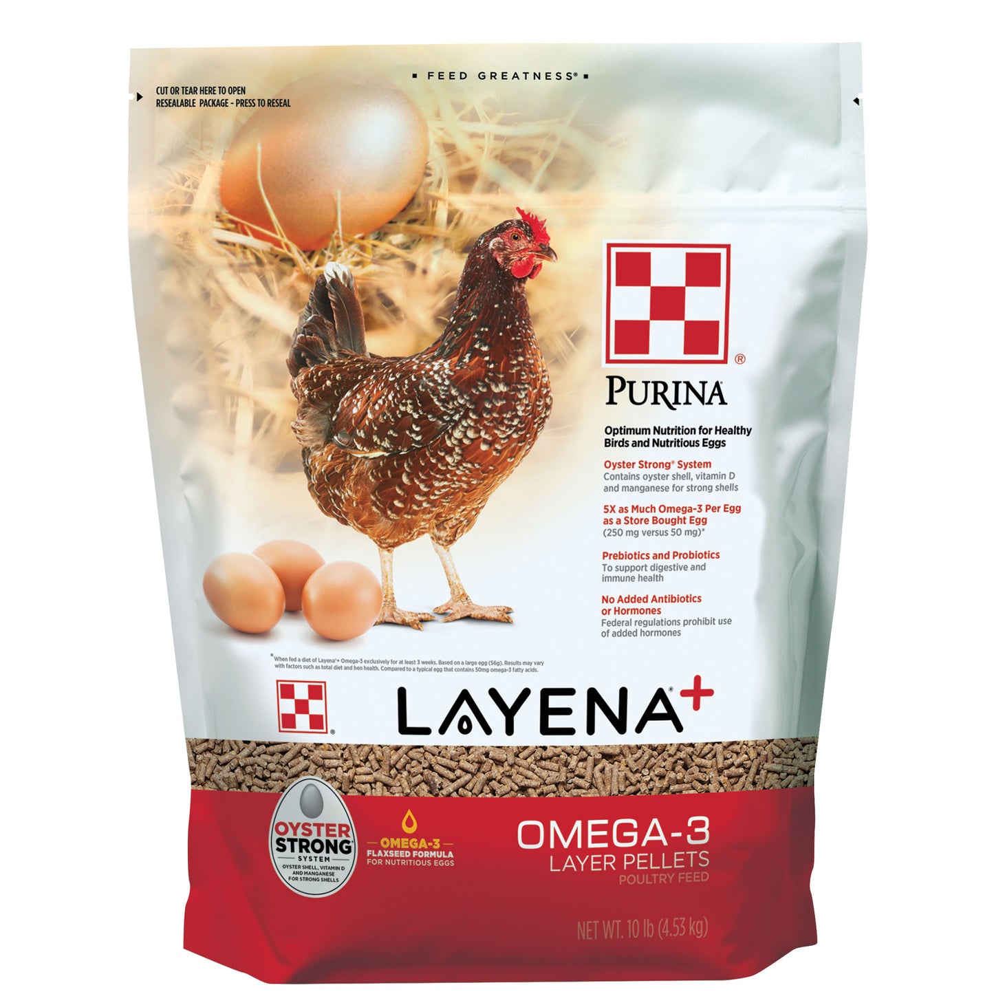 Purina Layena Plus Omega-3 poultry 10 Pound Pouch