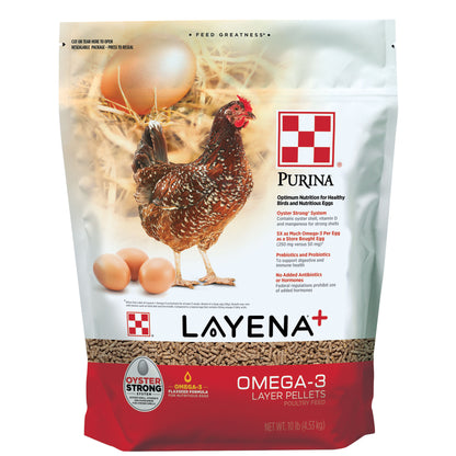 Purina Layena Plus Omega-3 poultry 10 Pound Pouch