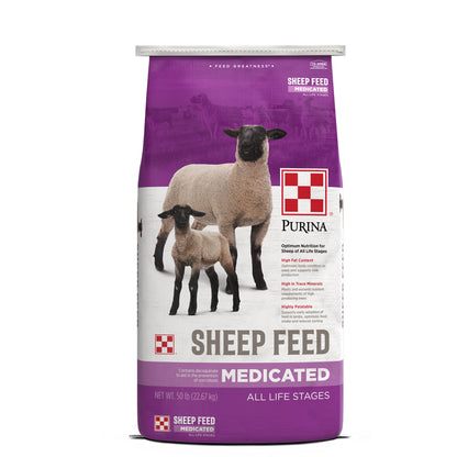 Purina Lamb & Ewe 15 DX30 Sheep Feed 50 Pound Bag Front