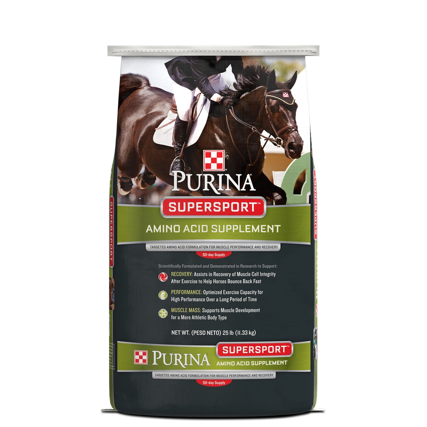 Front of Purina SuperSport 25 Pound Bag