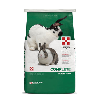 Front of the Purina Rabbit Complete Feed 25 Pound Bag