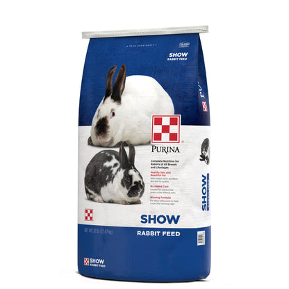 Right angle of the Purina Show Rabbit Feed 50 Pound Bag
