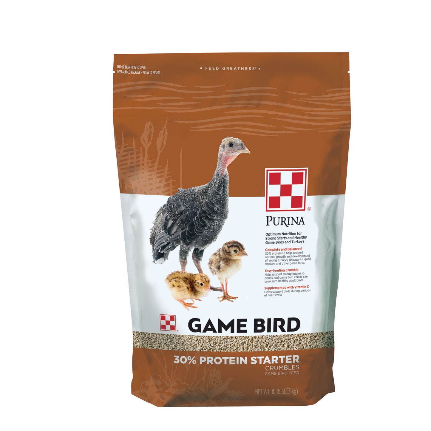 Purina Game Bird 30% Protein Starter 10 Pound Pouch