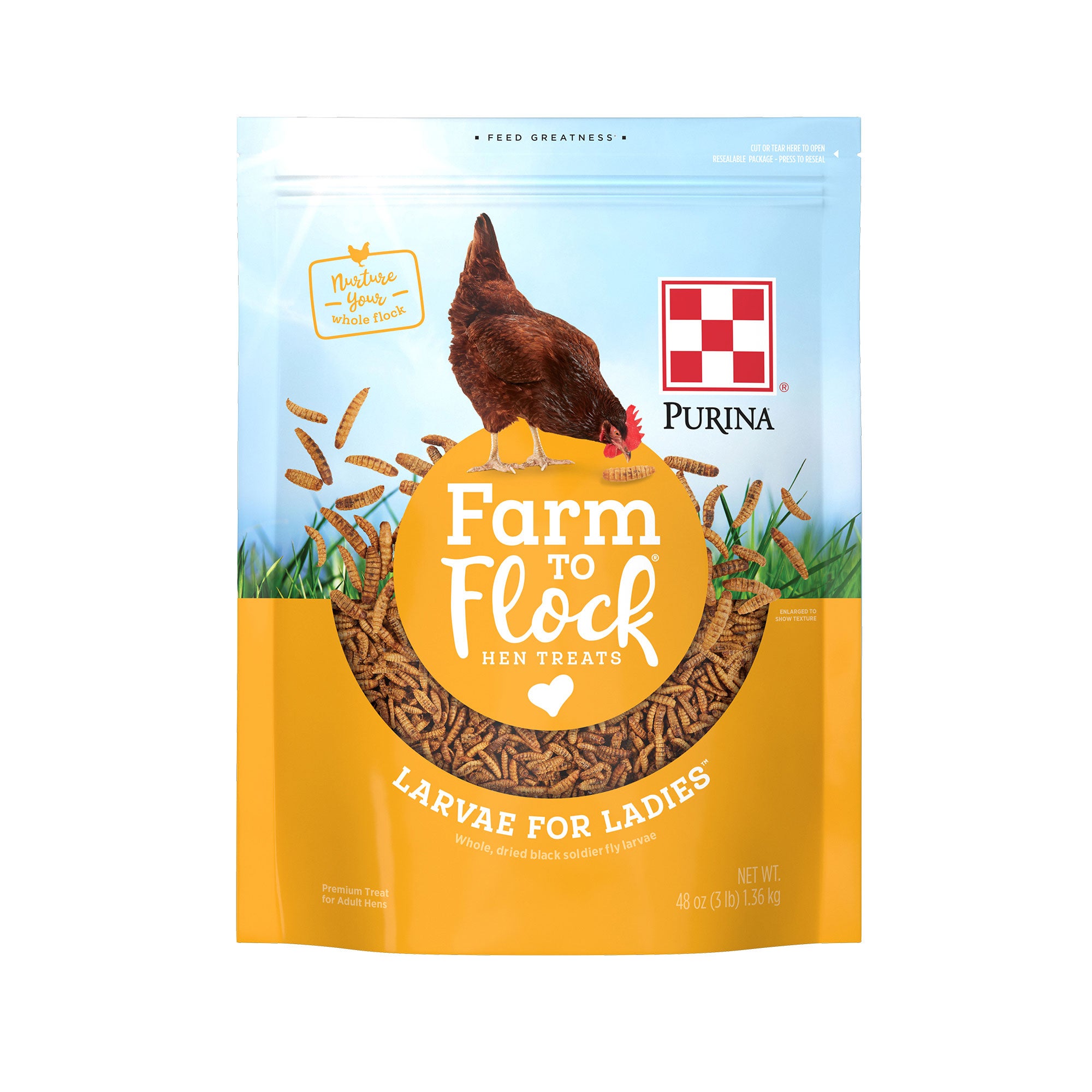Purina® Farm to Flock® Larvae for Ladies™ Hen Treats