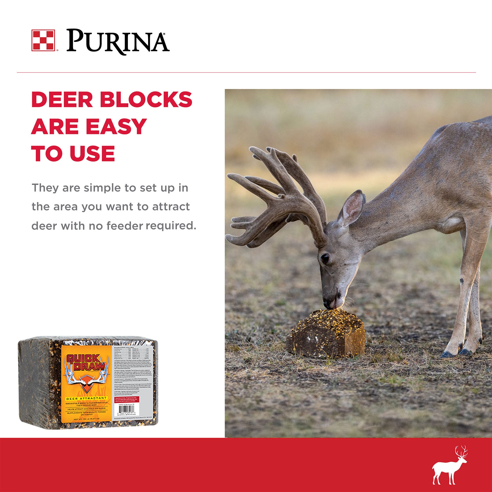 Purina® Quick Draw Deer Block Attracts Deer Purina Animal Nutrition