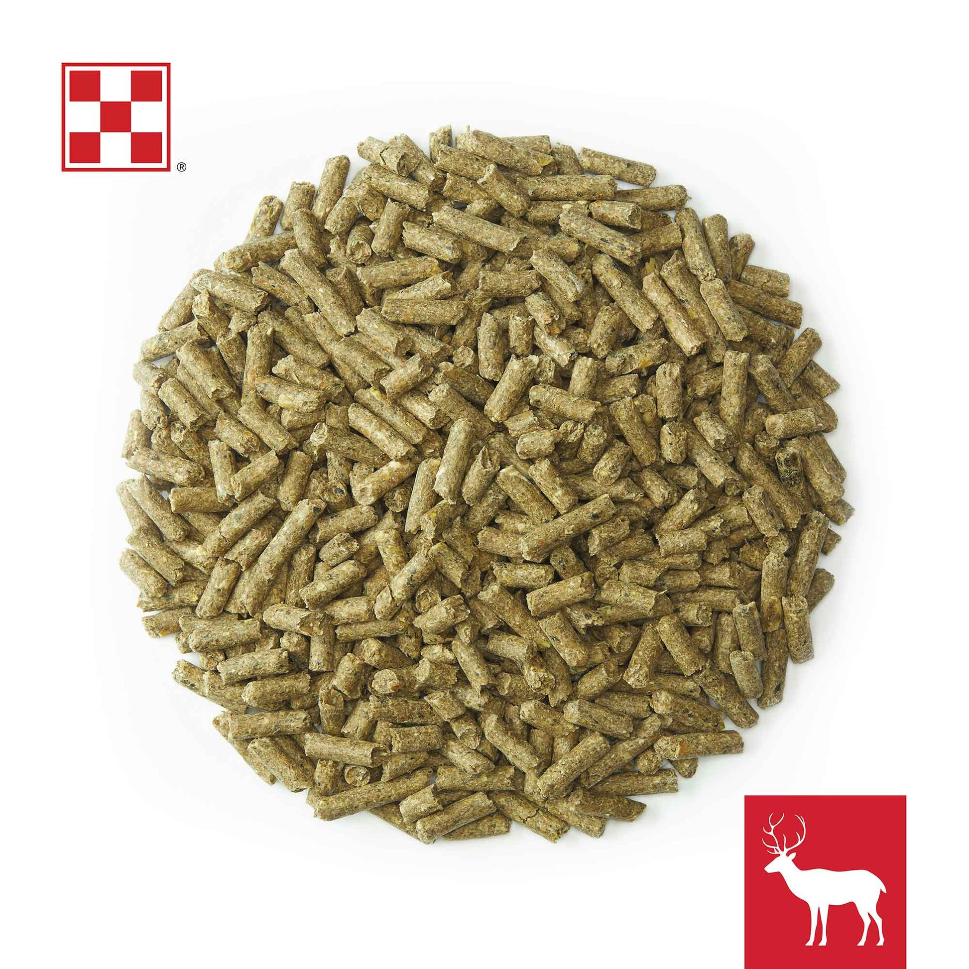 Purina Deer feed on a white background