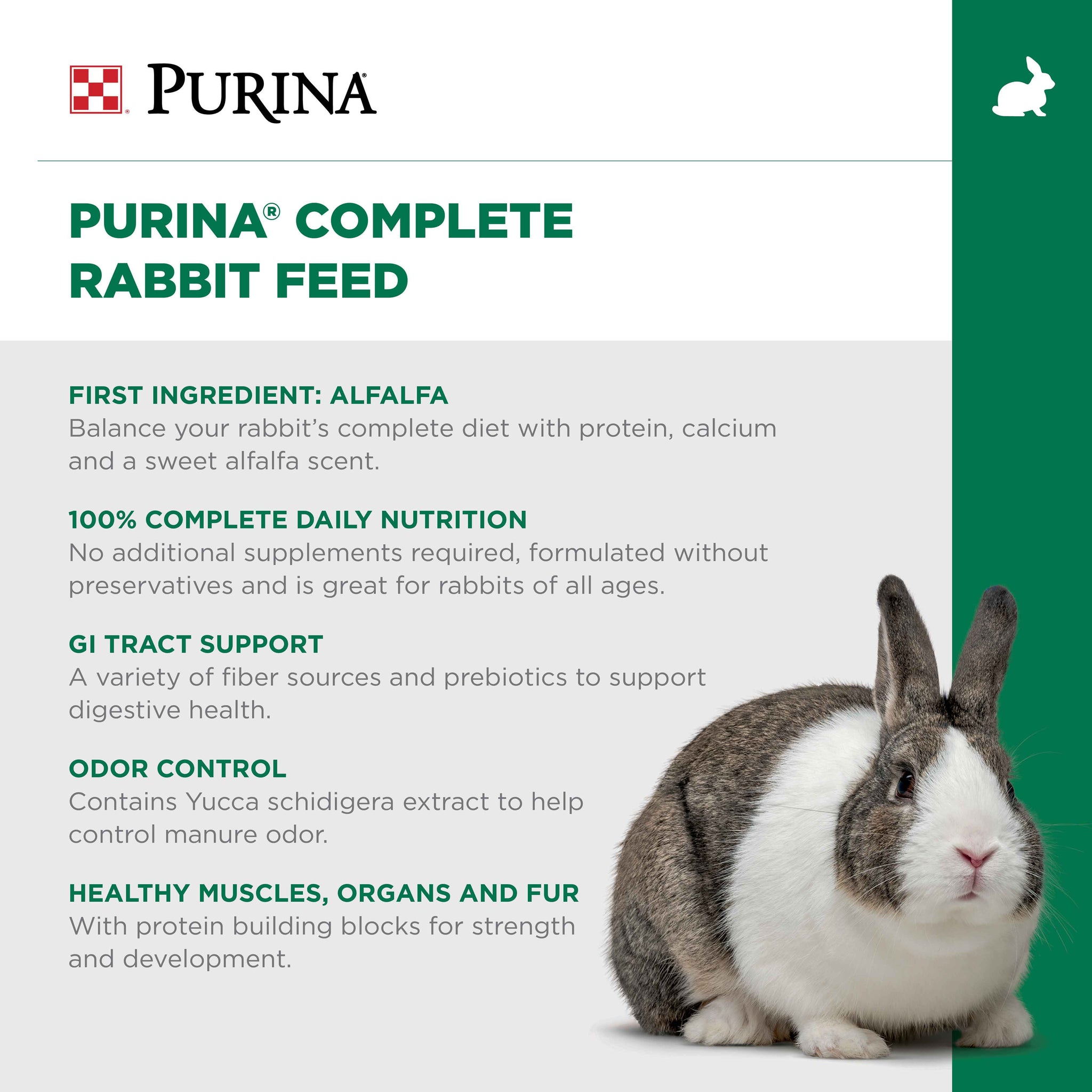 Purina® Rabbit Feed Corn-Free Pellets | For All Life Stages – Purina ...