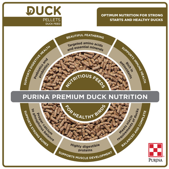 Purina® Duck Feed Pellets with Niacin Baby Duck Feed Purina Animal
