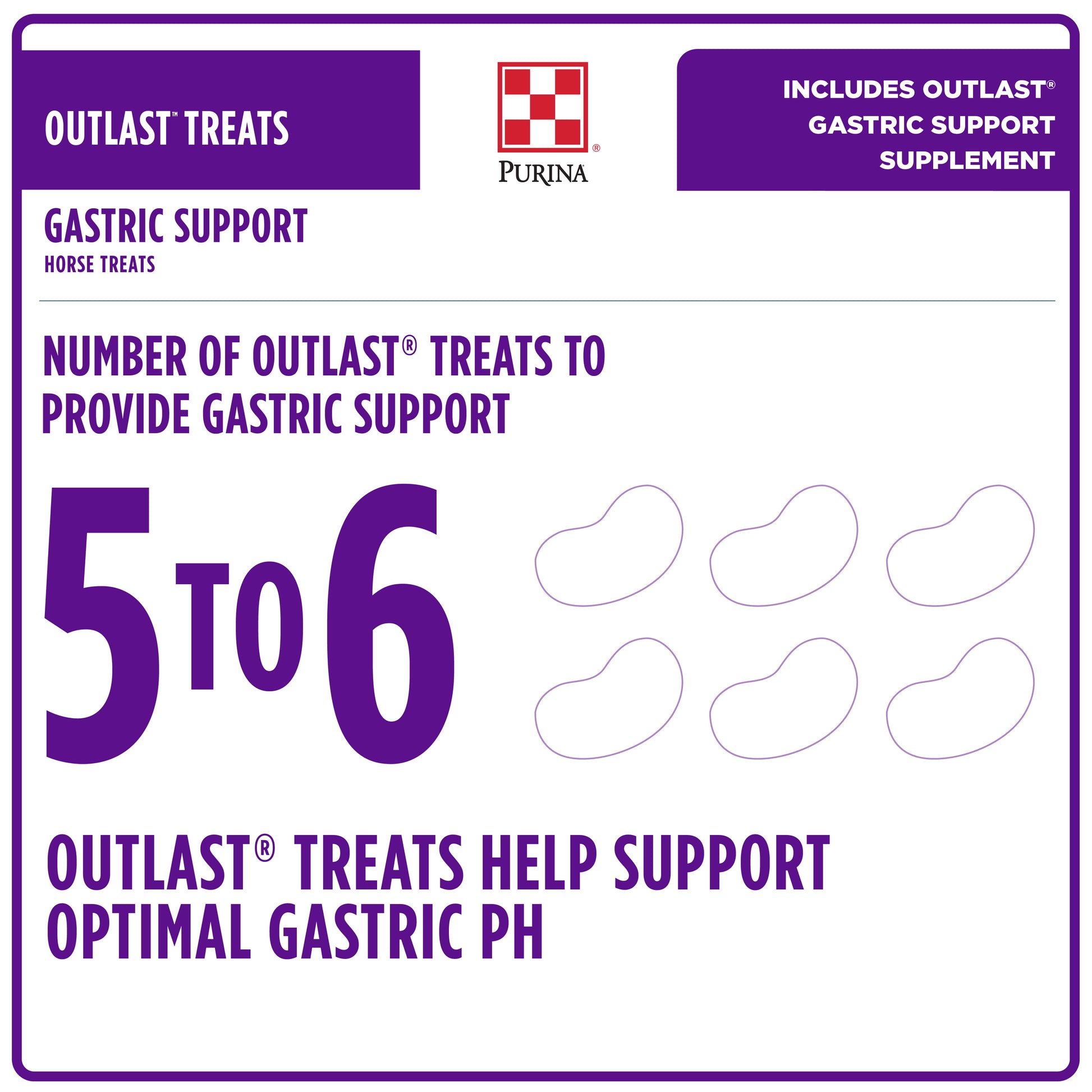 5 to 6 treats for Outlast support