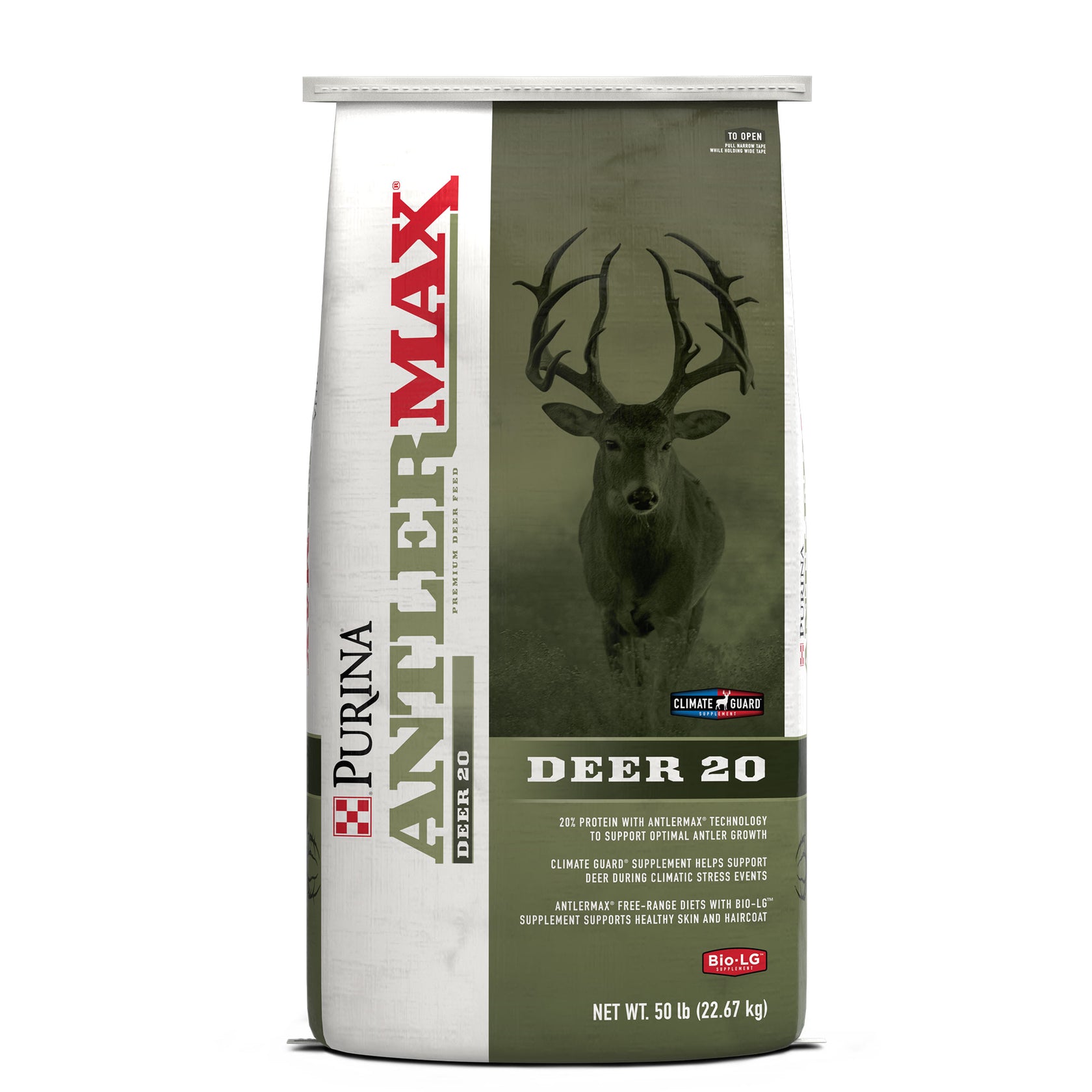 Purina® AntlerMax Deer 20 Feed Climate Guard® Supports Antler Growth Purina Animal Nutrition