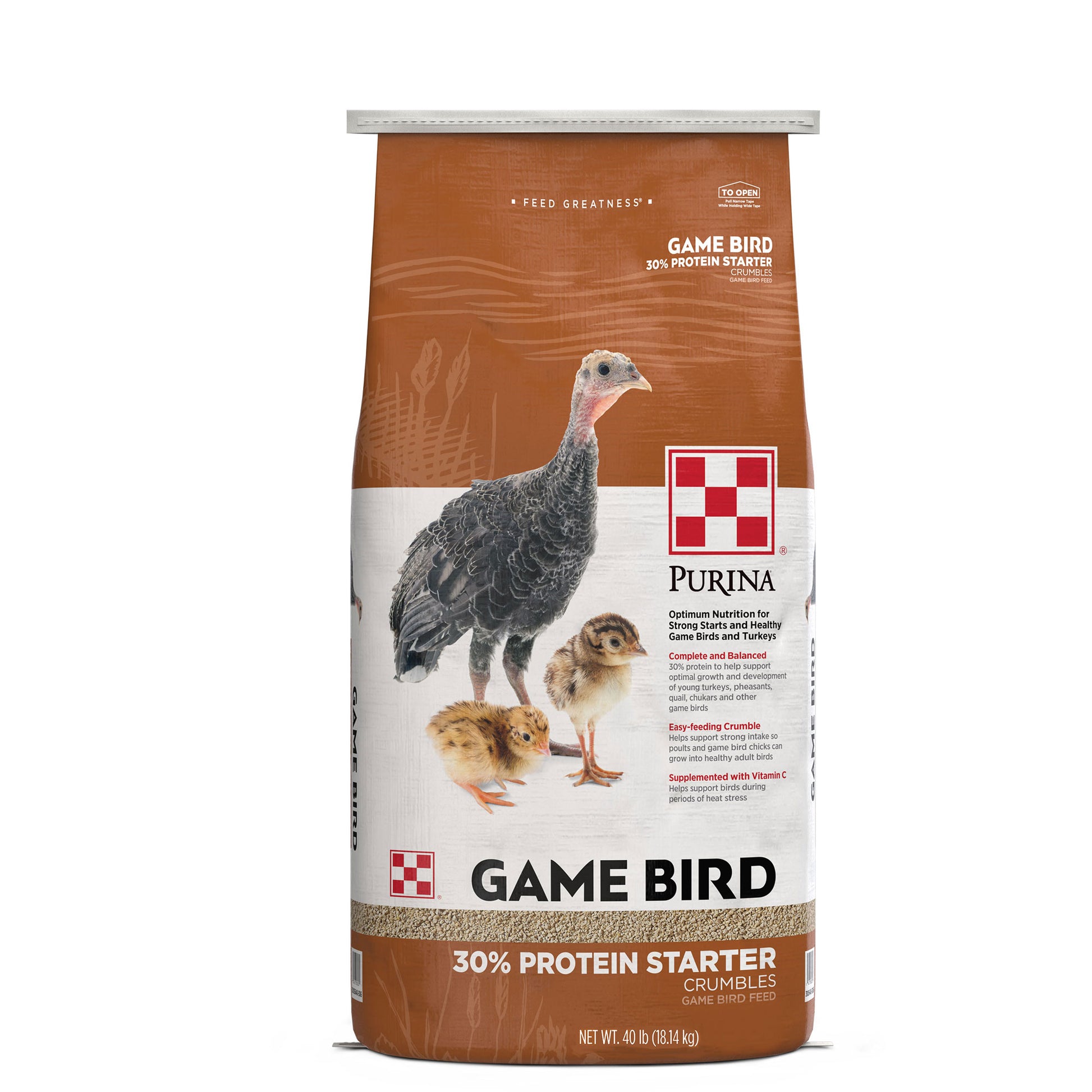 Purina Game Bird 30% Protein Starter 40 Pound Bag