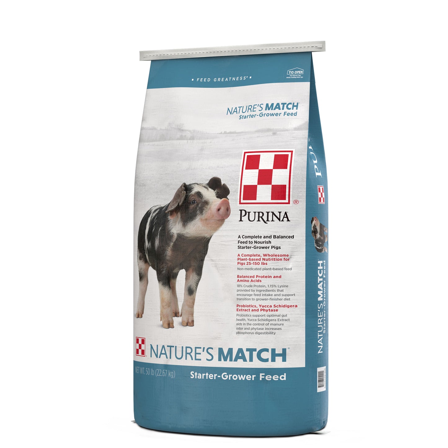 Right Angle of Nature's Match Starter-Grower 50 Pound Bag